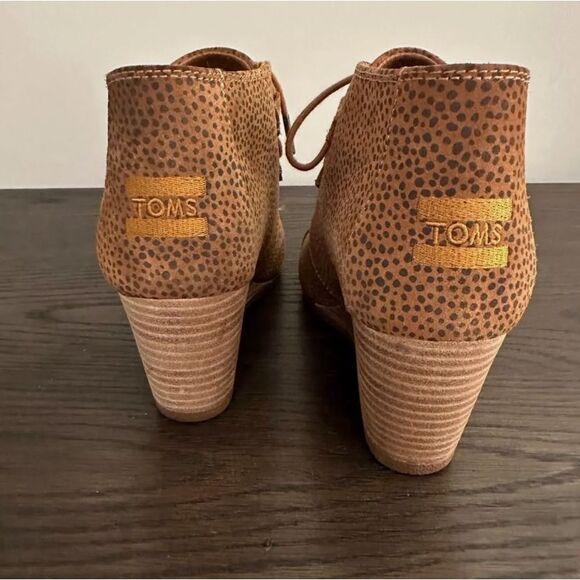 Womens TOMS Kala Tan Mini Cheetah Suede Booties Boot NWT multiple sizes - Picture 5 of 5